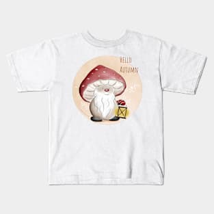 Mushroom Collection, a cute autumn mushroom Kids T-Shirt